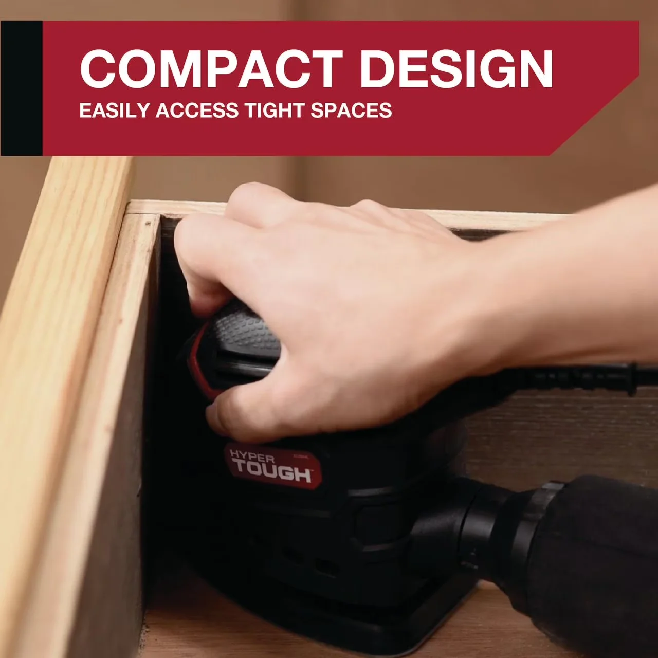 Classic Pro Tool with Compact Design, Dust port for vacuum attachment, Vacuum Hose Adapter & 3 Sanding Sheets - 8.6" Model E55877