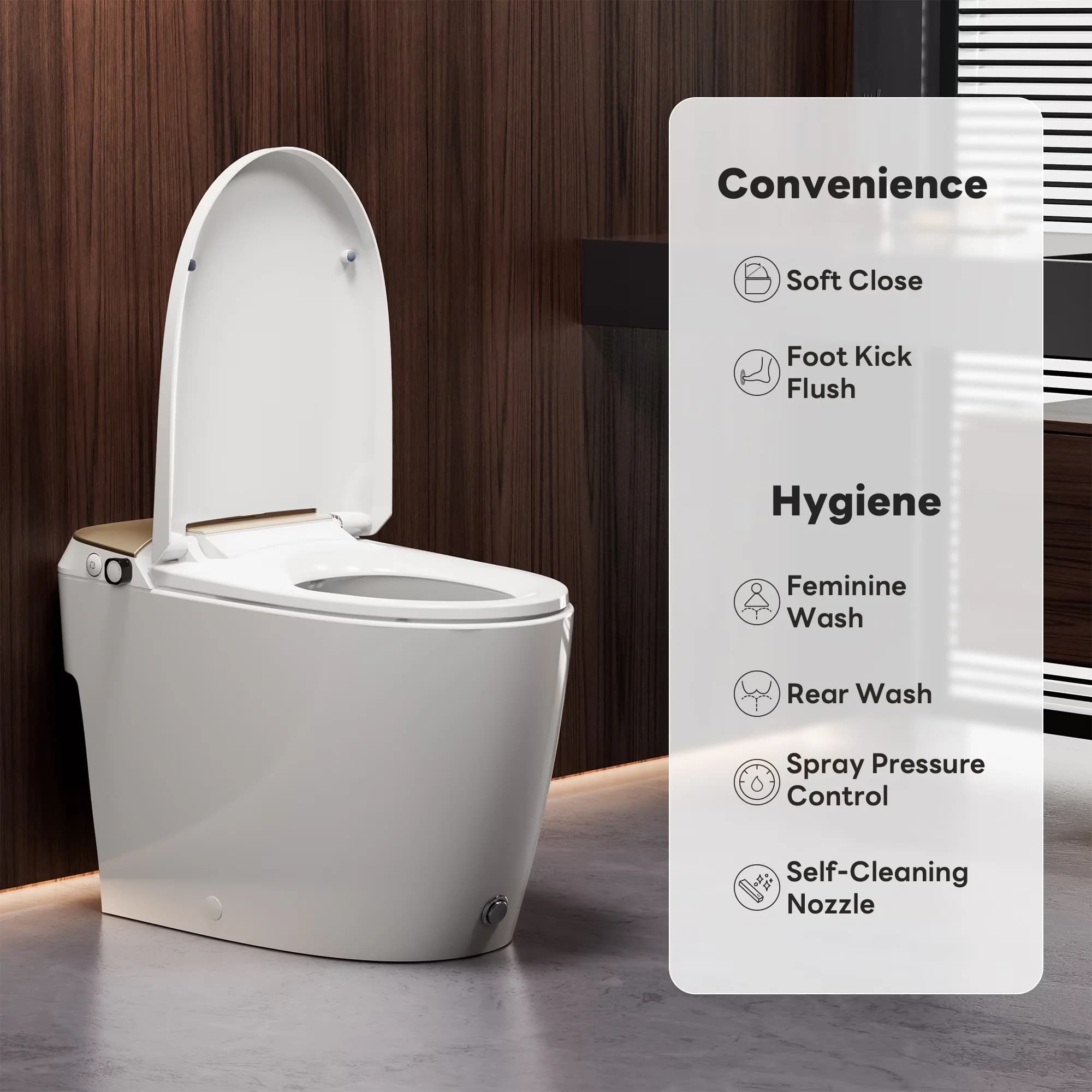 Toilet Seats And Lid Premium with Low Pressure, Water Saver, Pressure Assisted - Ceramic Gold Model 479C66