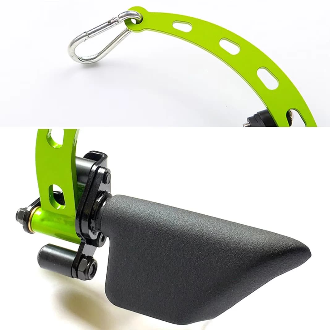 Essential Home Gym Accessory with Heavy Duty, Cable Machine Attachments - Steel,Rubber Green for Home Model D50E45