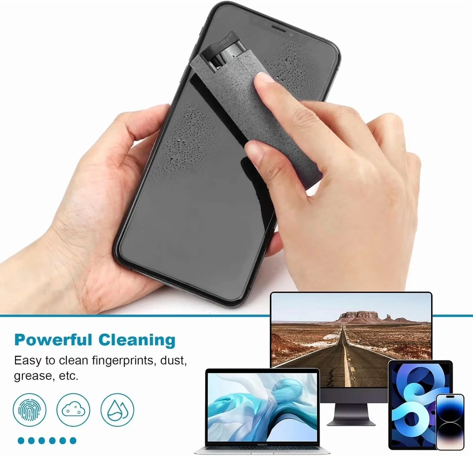 Sleek Home Gym with 2-Pack Screen Cleaner Spray + Stand - Compact and Portable Model CCBF72