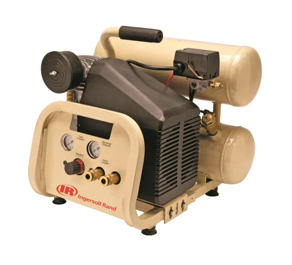 Sleek Air Tools Compressor with Portable, Model# P1IU-A9, Twin-Stack Portable Electric - Beige Model 5F1A53