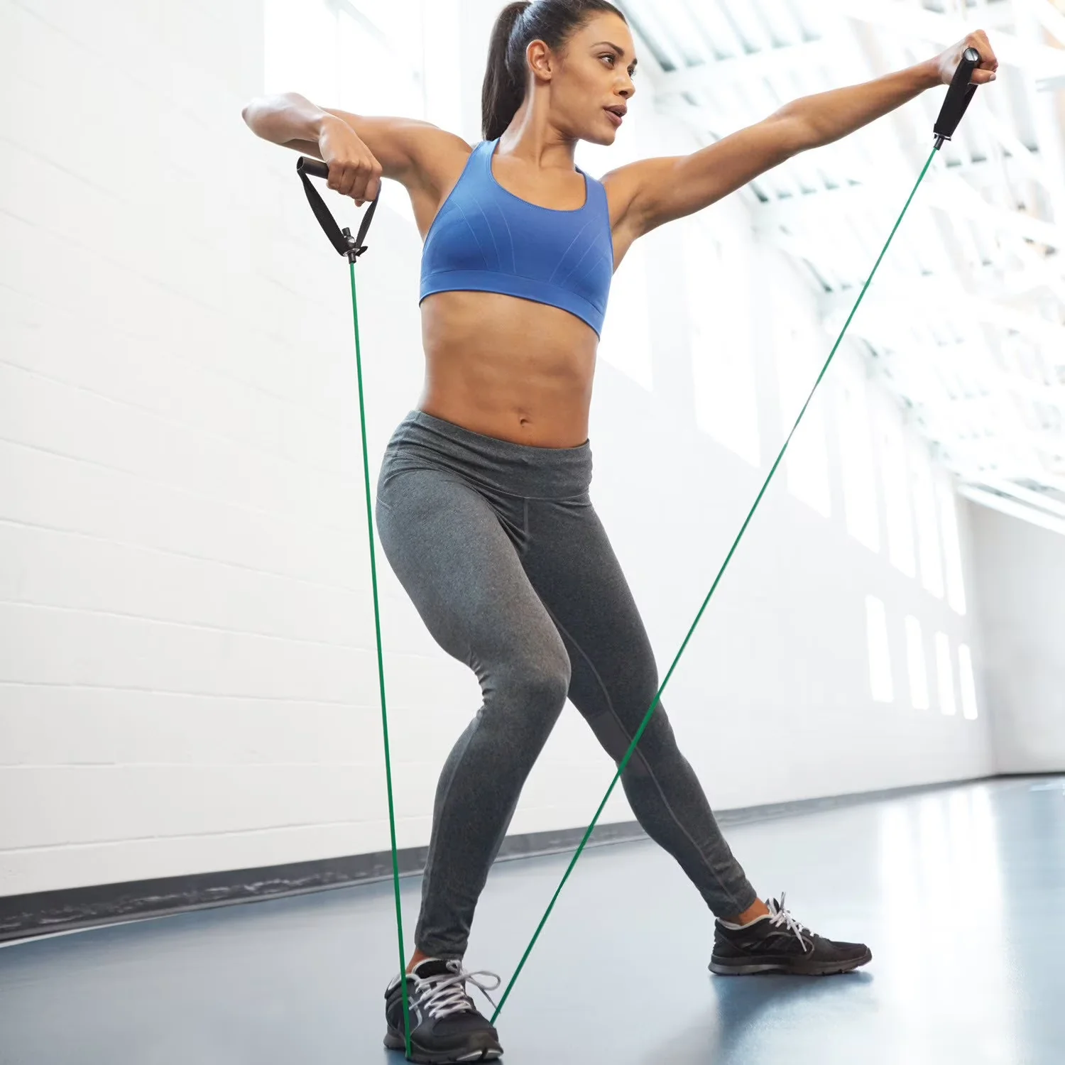 Innovative Home Gym Accessory with Anti-Slip, Medium, Xertube Resistance Band - Red Rubber Model ABBF89