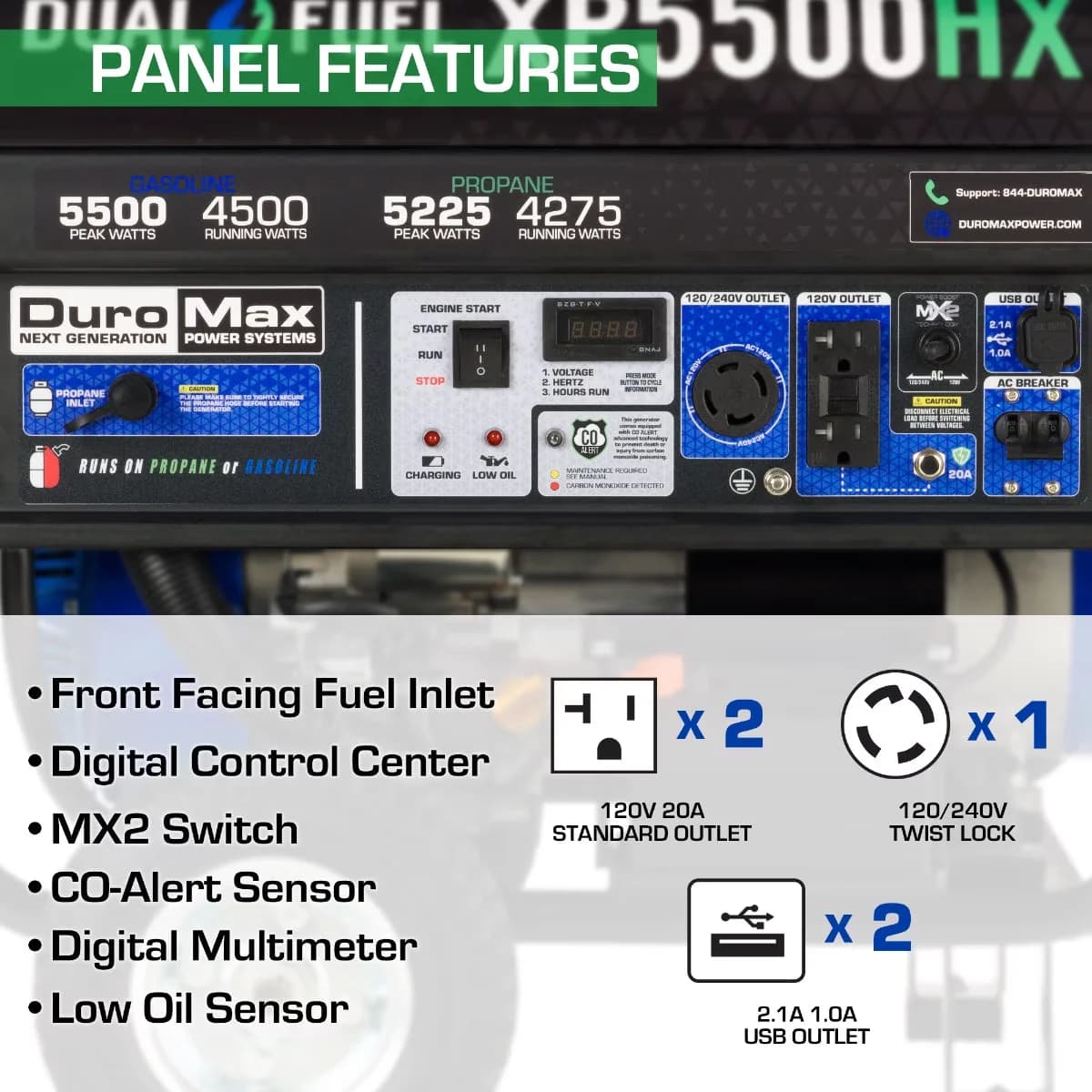 Reliable Generator with 5500W - XP5500HX - Heavy Duty Model D3423E