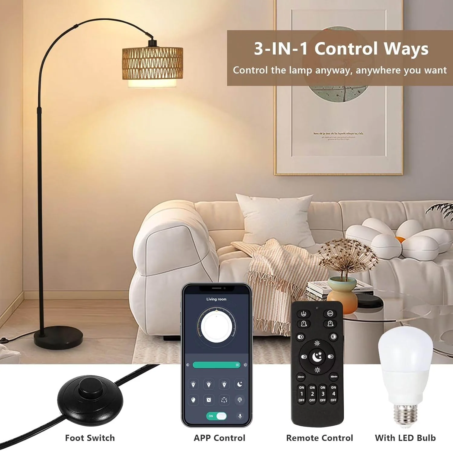 Innovative Ceiling Lights Fixture with LED, Farmhouse - Metal Black for Living Room Model C7D12E