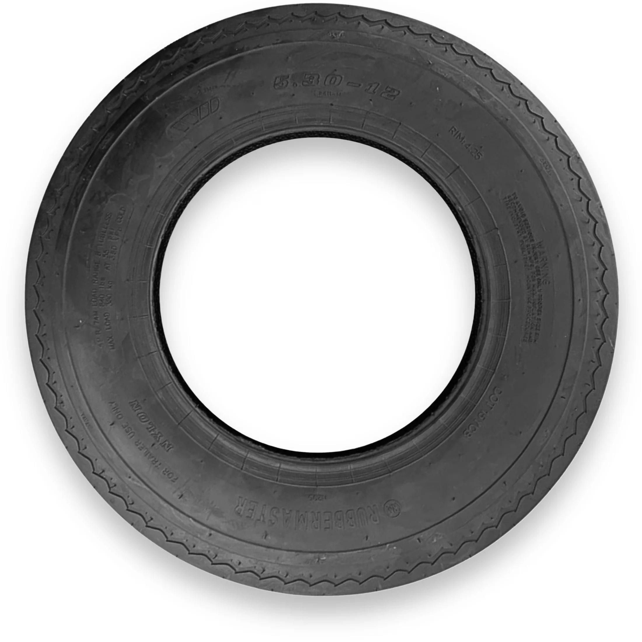 Efficient Motor Home And Rv Tire with Fits Multiple Makes And Models, 5.30-12 Highway Rib 6 Ply Tubeless - Model 26A140