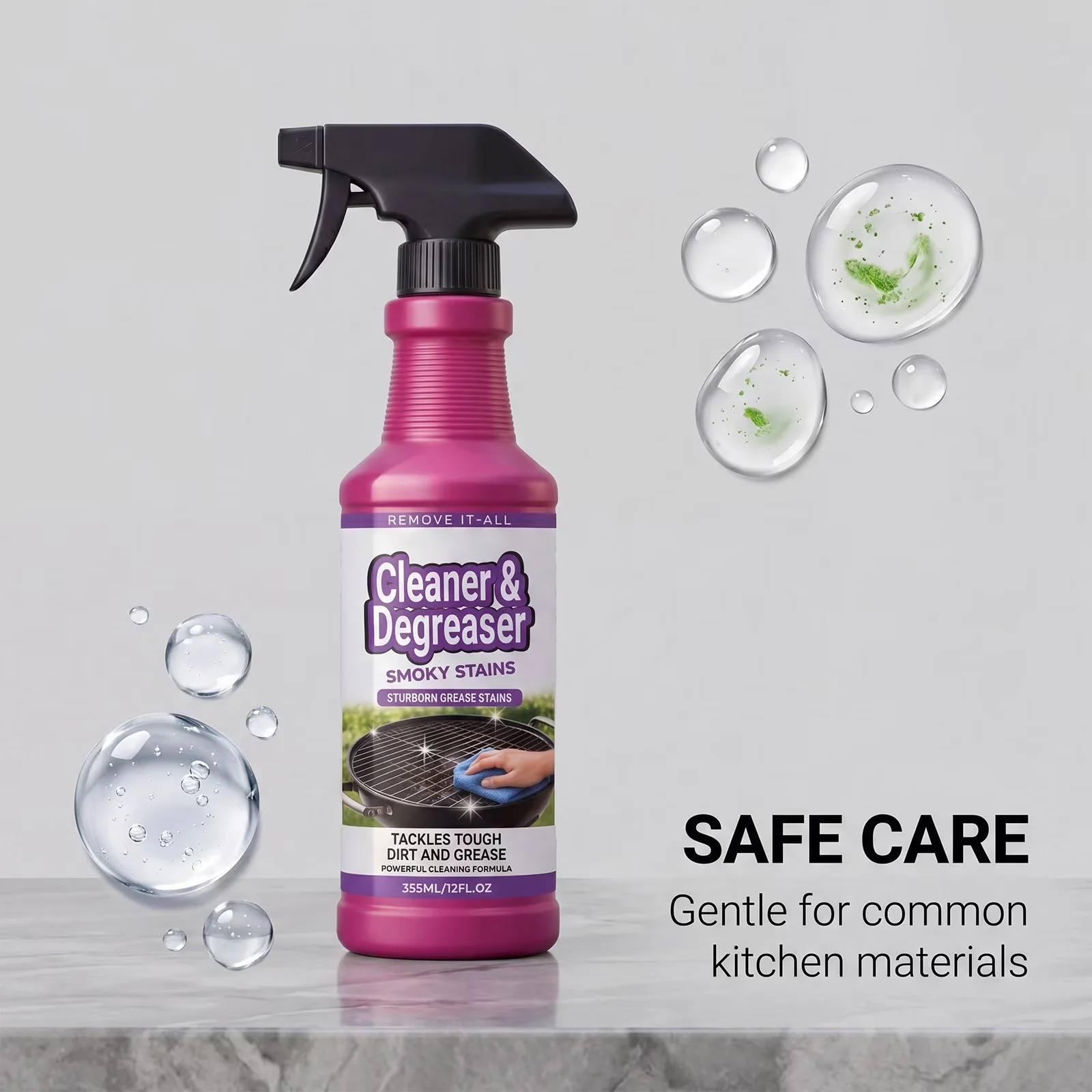 Combo Grill Essential with All Purpose Cleaner, Multi-Purpose Cleaner for Kitchen - Model D716FB