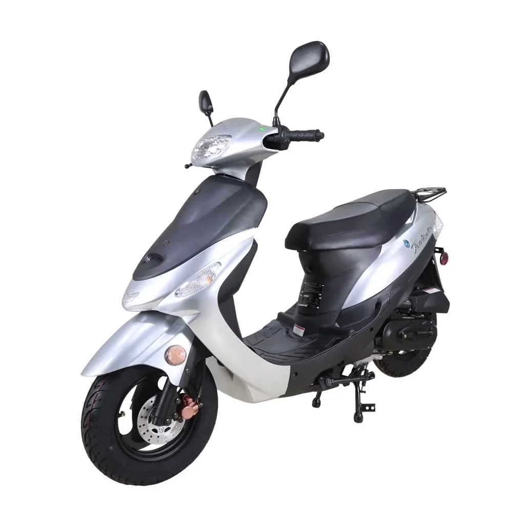 Quality Scooter with Compact, Headlights, 50cc Gas Pony 50 - White - Commercial Quality Model 429057