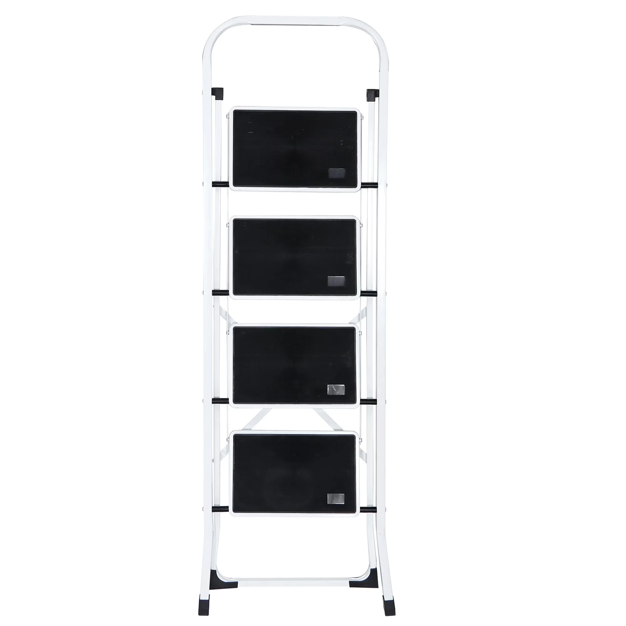 Classic Ladders And Step Stool with Net Weight: 17 lbs., White, Frame Material: Steel - Rubber, Steel, Metal White Model 7096D7