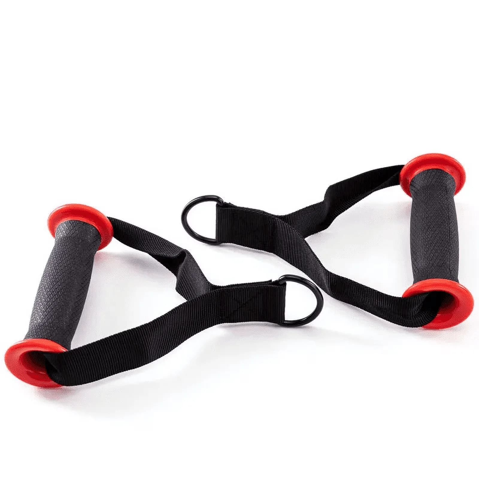 Efficient Home Gym Accessory with Heavy Duty, 1 Pair Exercise Cable Handles, Cable Machine Attachment Handles - Nylon Red Model A9F913