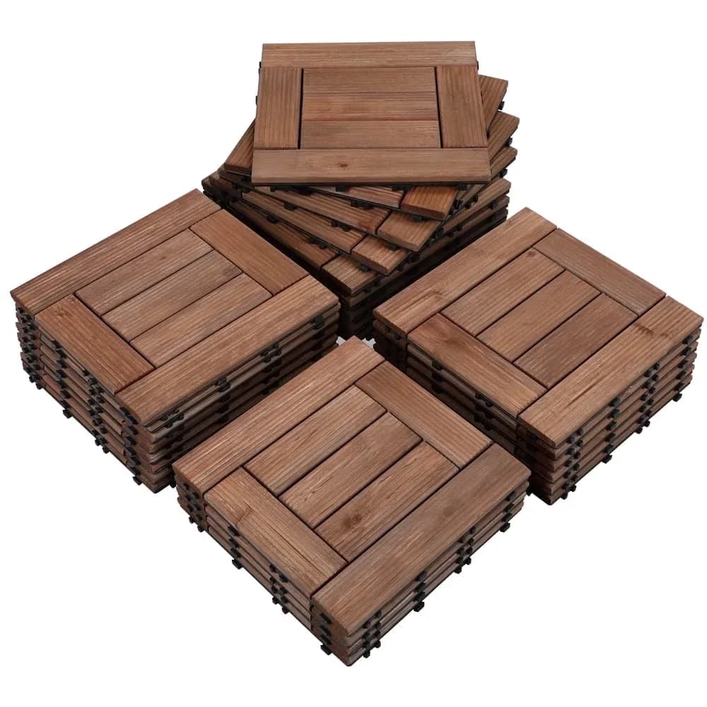Stylish Building Material with Easy Installation, Size information for your reference: - Acacia Wood, Pvc, Plastic for Outdoor, Indoor Model 49017E