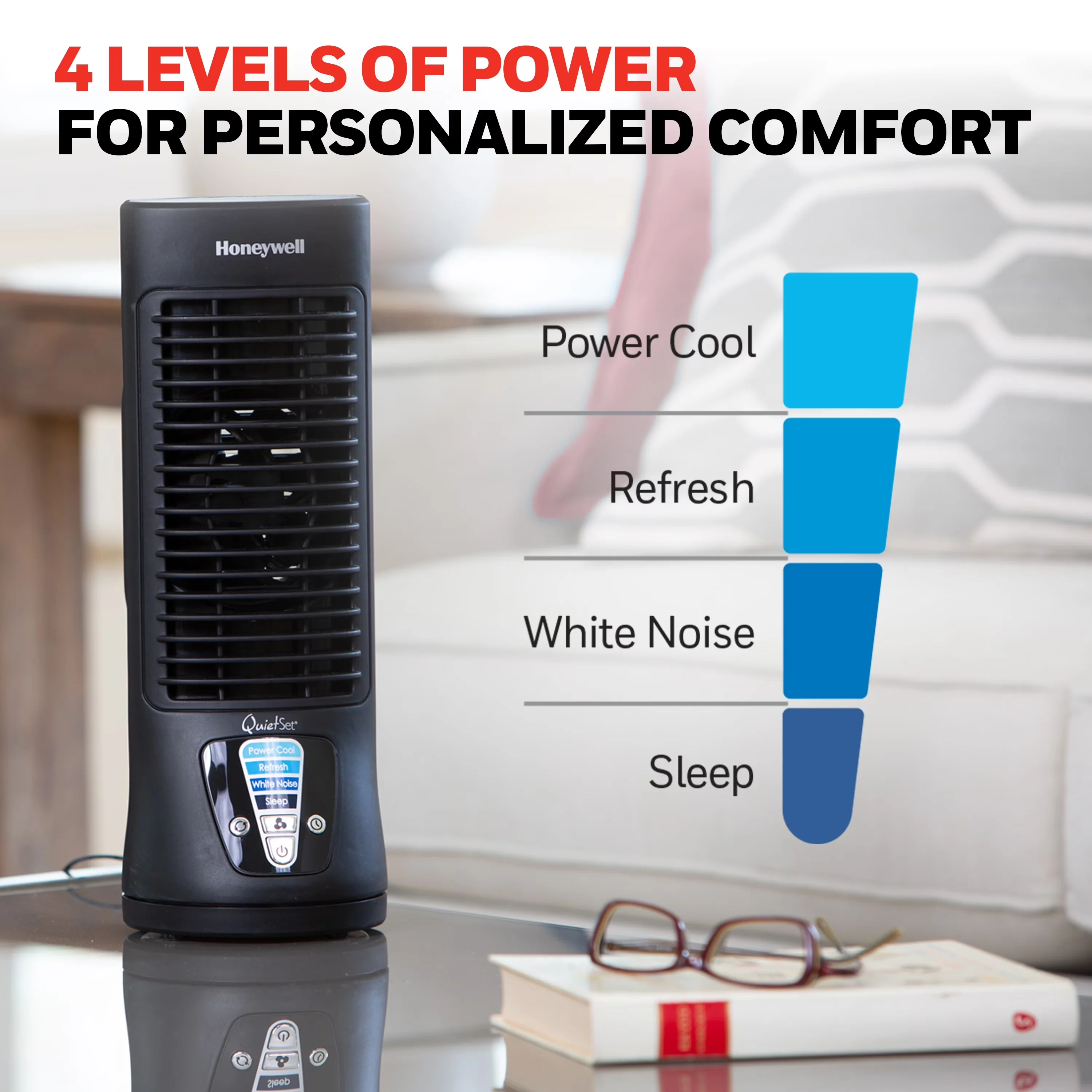 Classic Fans In Cooling with Oscillating, 4 Speed, 10ft Air Circulation Power - Plastic Model 7E221F