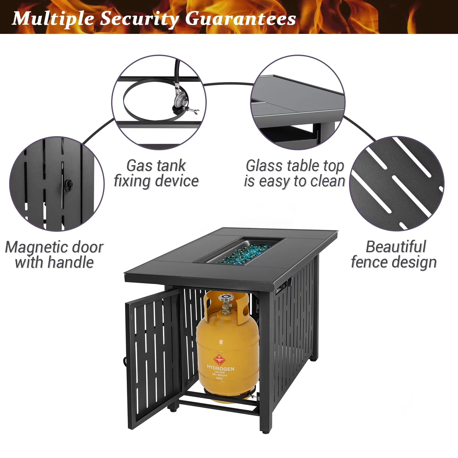 Outdoor Heating Innovative with 50000 BTU, Weatherproof - Black Steel, Iron Model CFA6C3