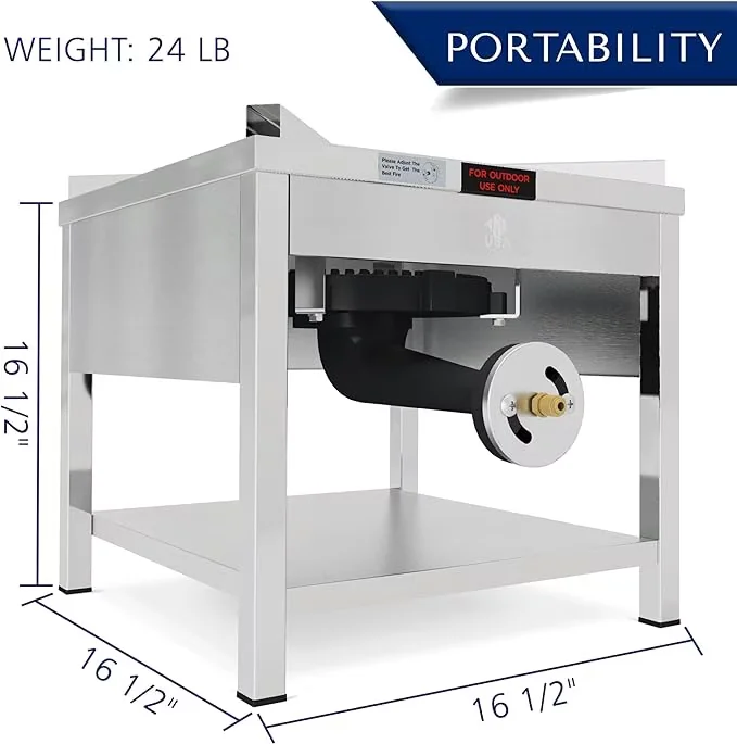 Outdoor Fryer Stylish with 200000 BTU, 52QT Seafood Boiling Set - Stainless Steel Model 9B20A5