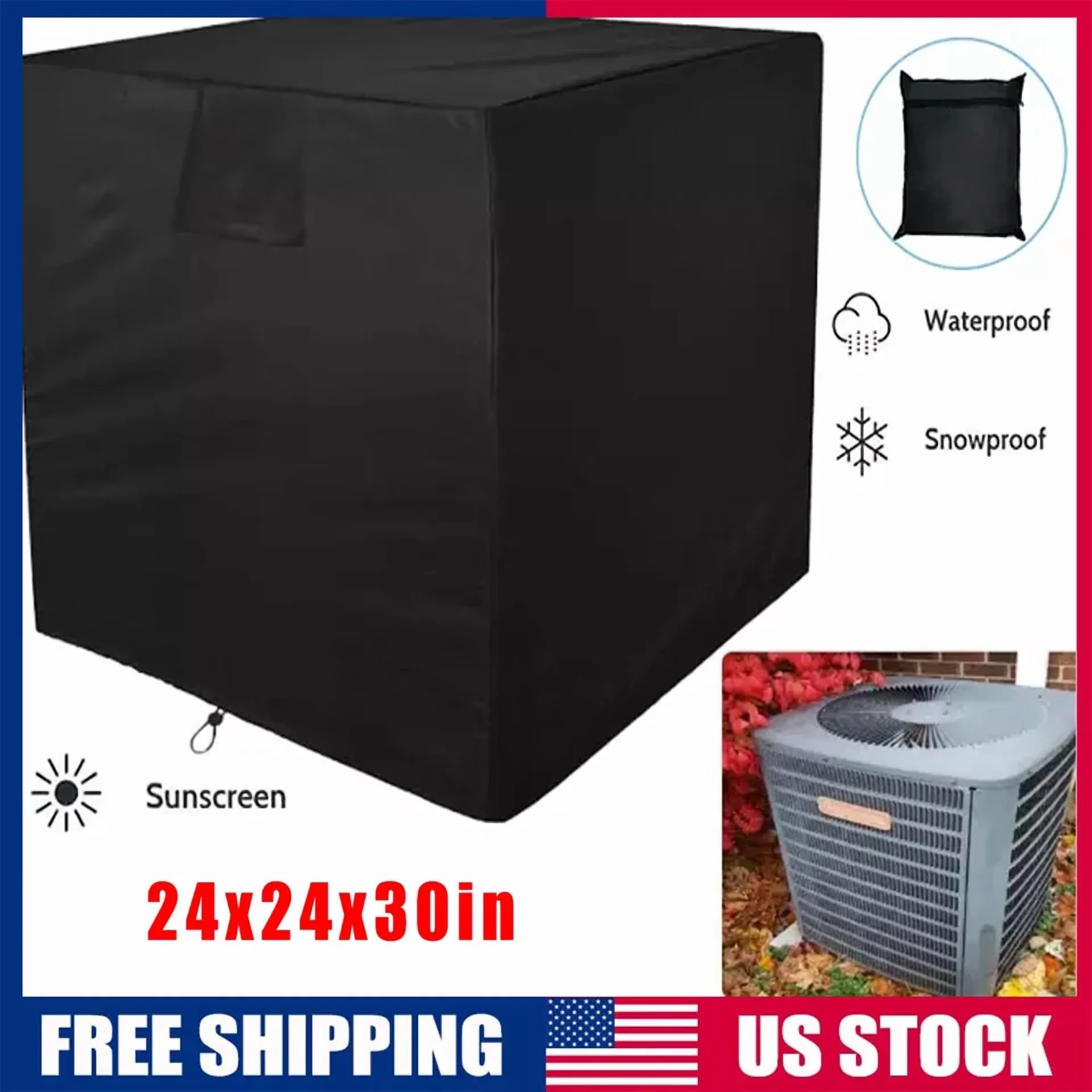 Air Conditioner Stylish with Waterproof, Useful for both indoor and outdoor use. - Black Model E3812E