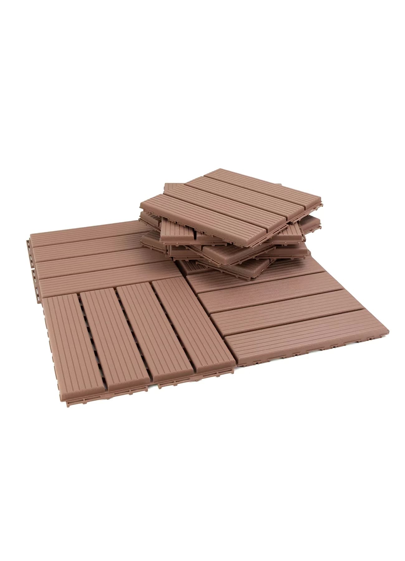 Premium Building Material with Interlocking - Plastic Coffee FloorPops Model 5FFBDF