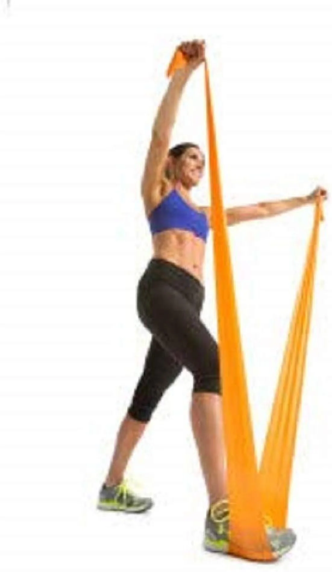 Essential Home Gym Accessory with Red/Heavy 15 lbs. resistance, Latex-free resistance band - Latex Model AE64DC