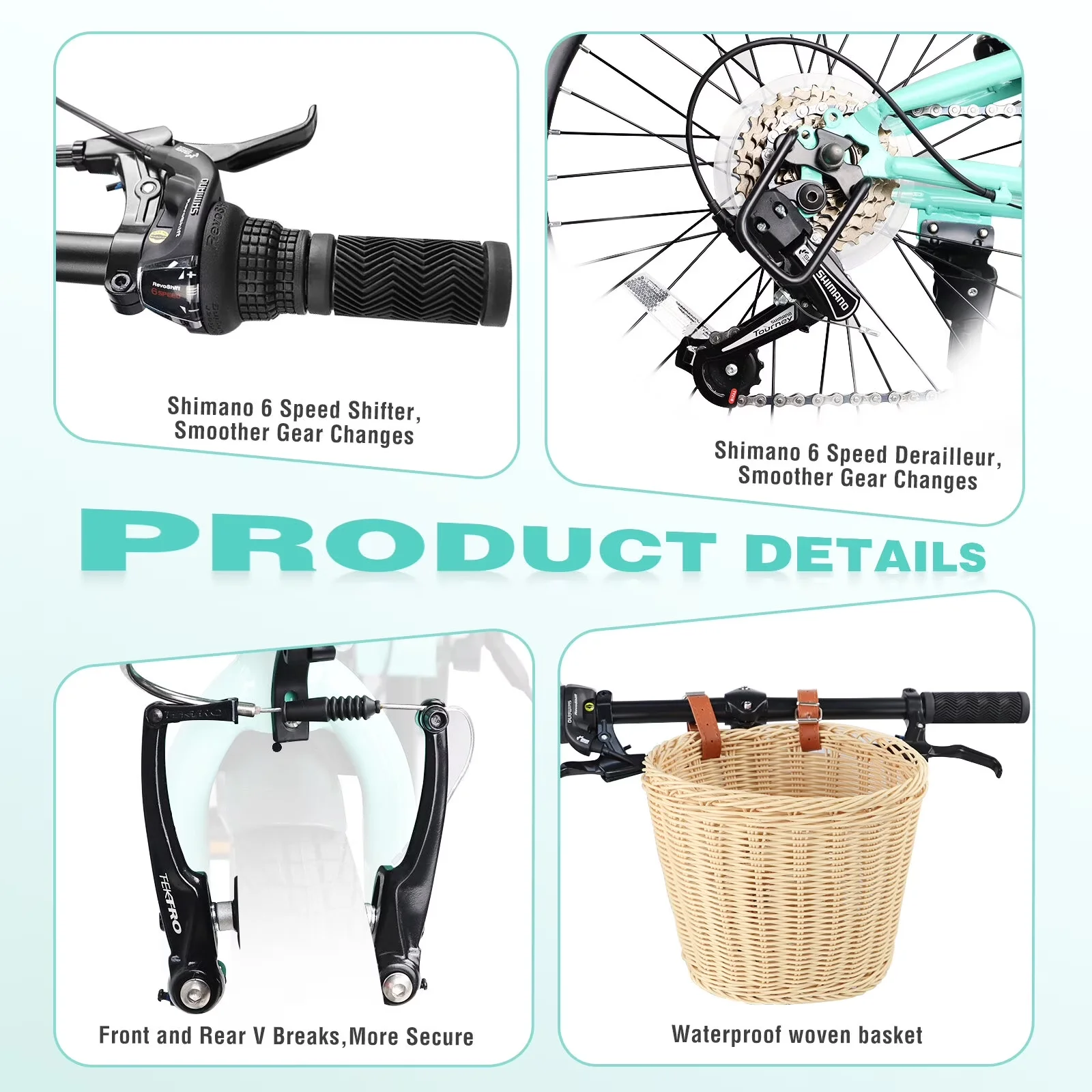 Durable Mountain Bike with Compact, Foldable, Bikes 20 Inch Folding - Green#7 Model 895523