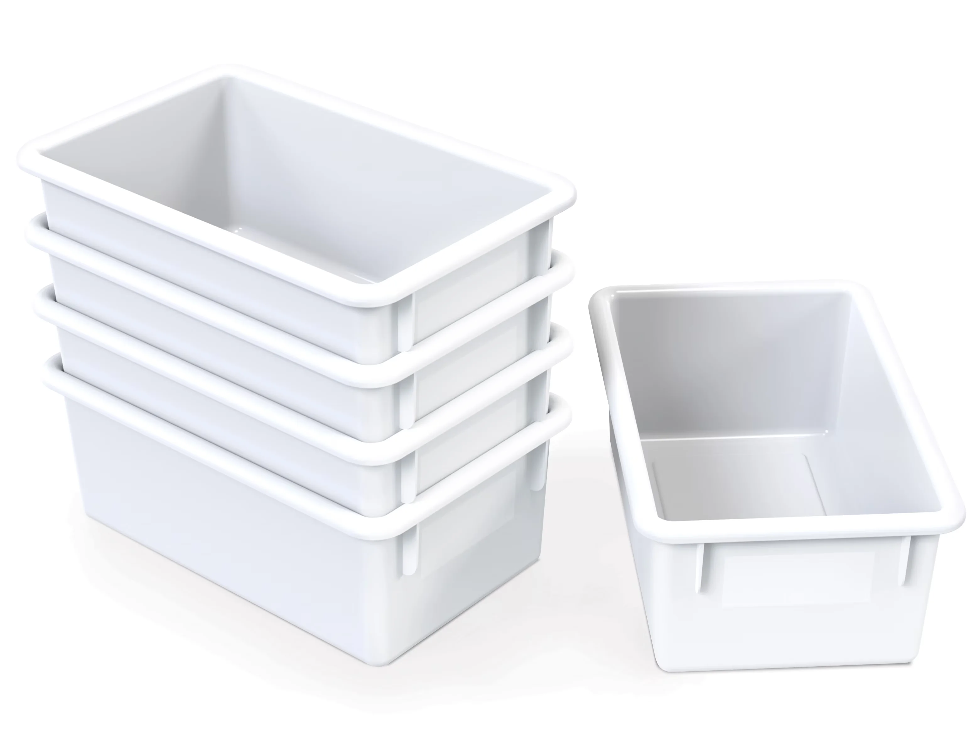 Garage Storage Supply Innovative with Super strong bins for indoor use, Ideal for classroom storage, Lids sold separately - White Plastic Model E65D2D