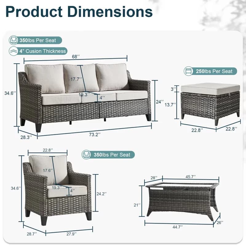 Stylish Patio Conversation Set with Storage, Weatherproof - Powder Coated Steel, Pe Wicker Brown Model AE4199