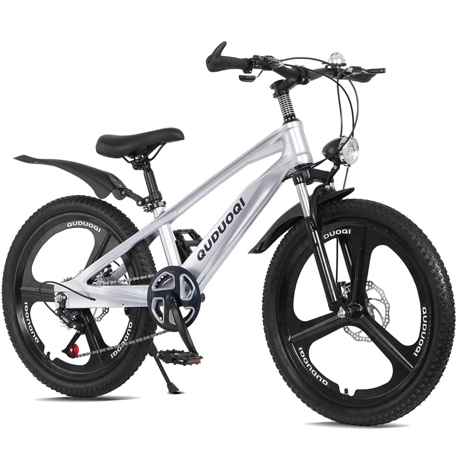 Mountain Bike Compact with LED, Adjustable Seat Height, Adjustable Speed - Silver Model 816E26