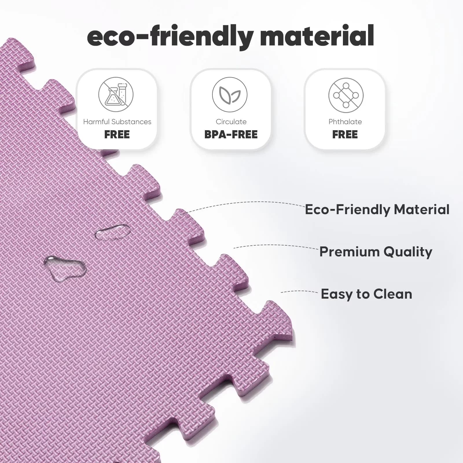 Sleek Grey Vinyl Flooring Vinyl Plank Flooring with Non-Slip, Interlocking - Pink Eva for Home Model 75508B