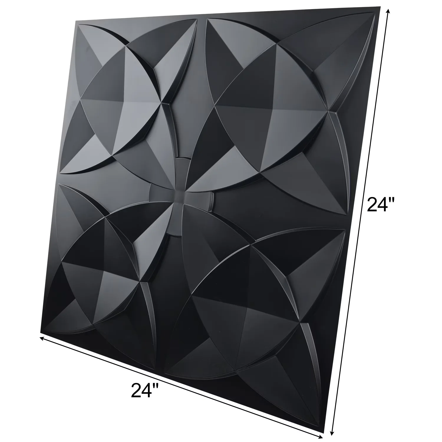 Building Material Quality with Eco-Friendly, Ornamental Ceiling Tile 2x2 Glue up - Plastic Black Model B7D182