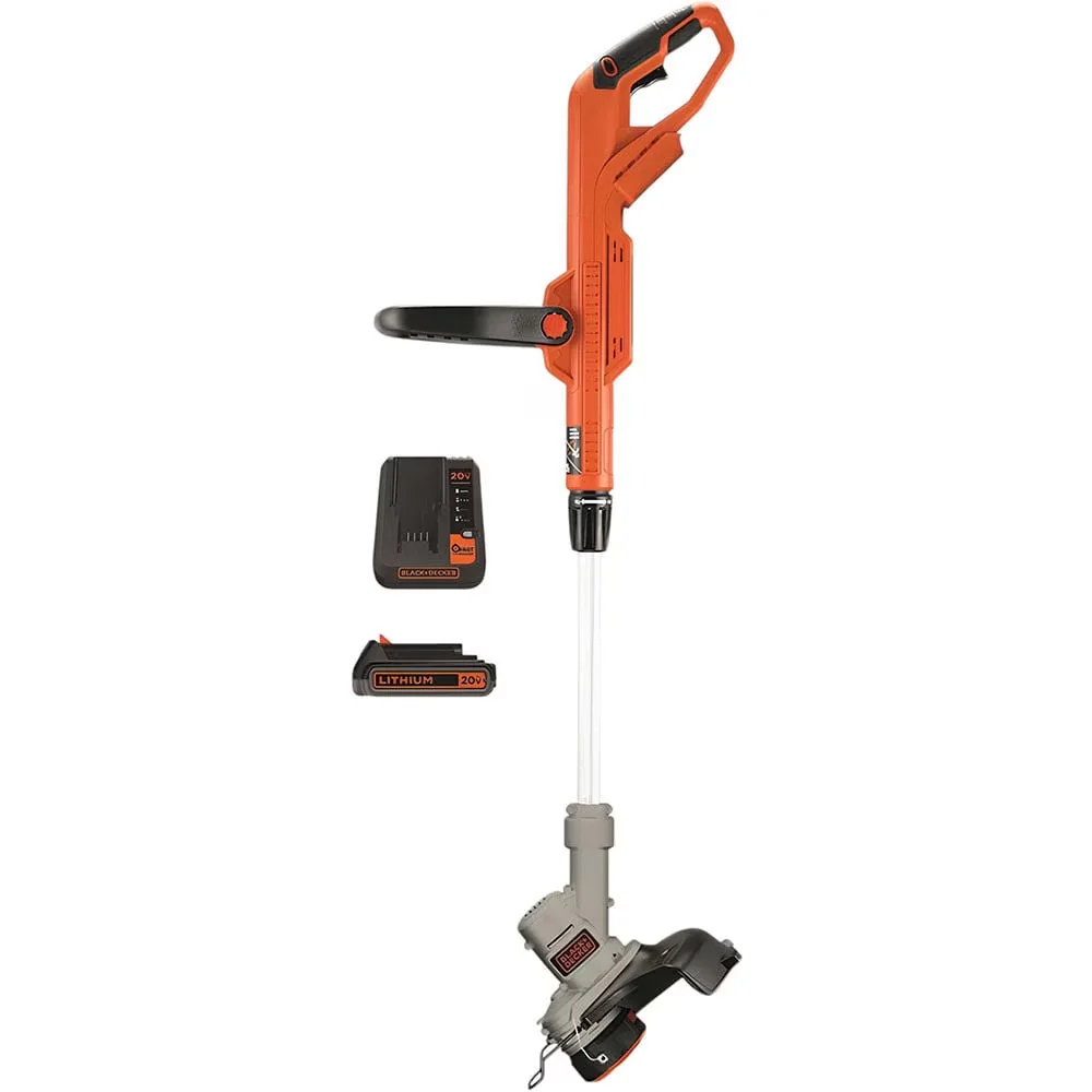 Premium String Trimmer with Battery, Automatic Line Feed, 20-Volt MAX* Cordless 2-in-1 and Edger - Orange Model 9CCFBE