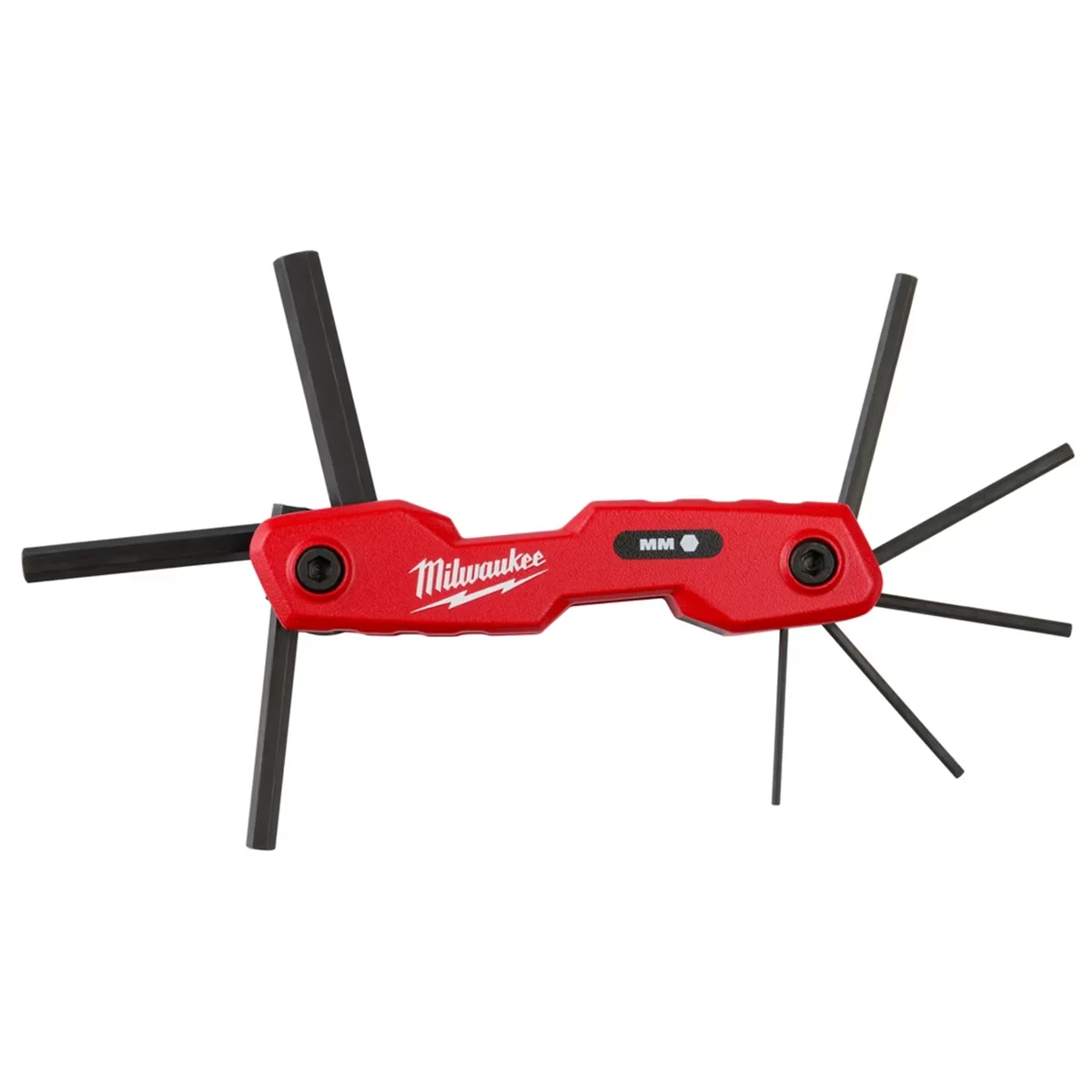 Quality Hand Tool with Full metal body for added durability, 8-Key Folding Hex Key Set, Metric - Black Model C79E0E