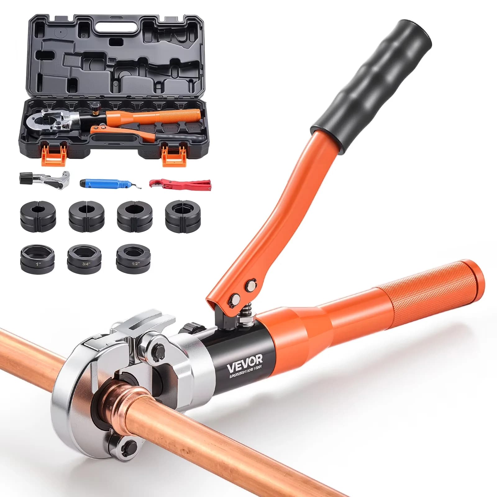 Premium Woodworking with 360 Degree Rotation, Rubber Grip, Copper Pipe Crimping Tool - Model 015453