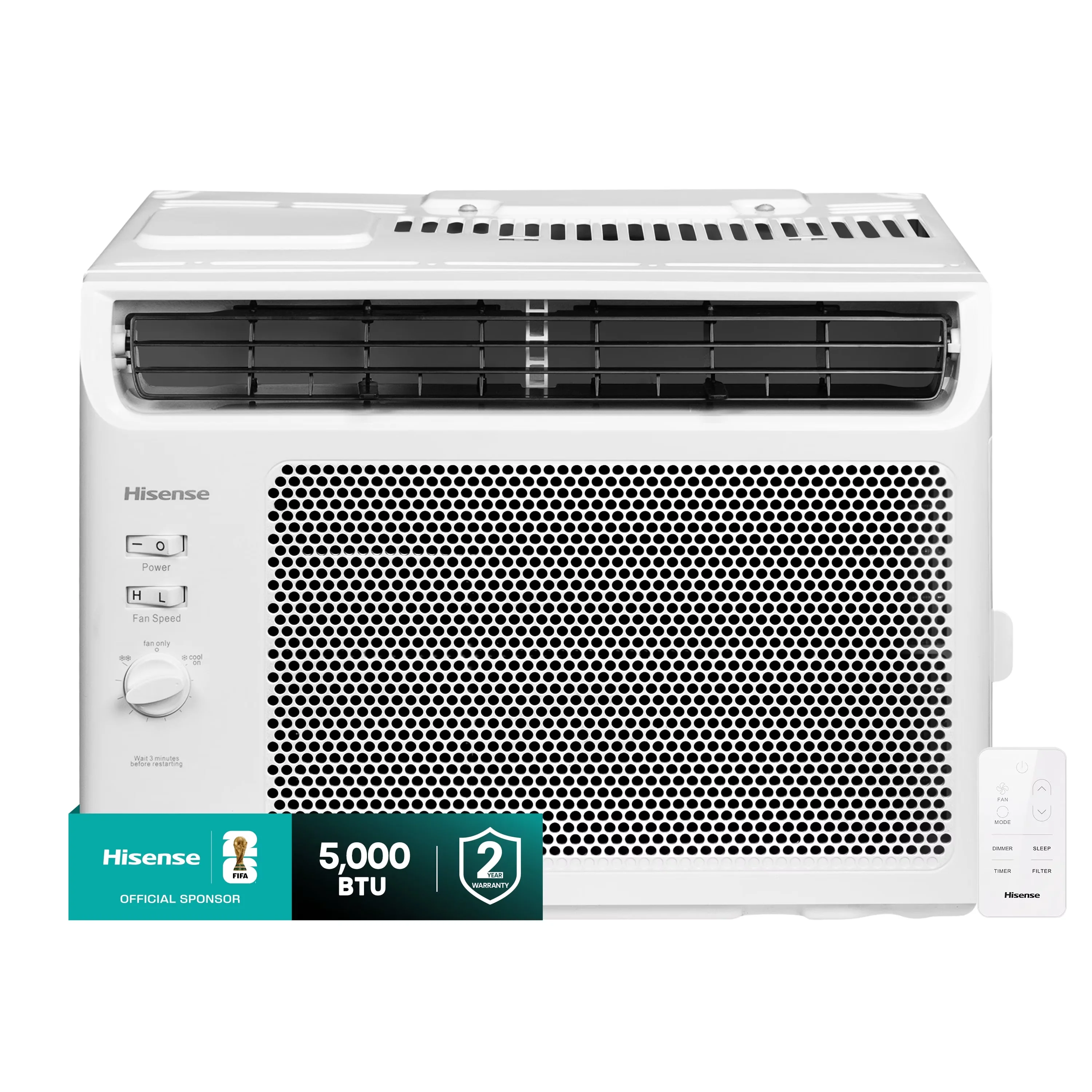 Air Conditioner Classic with 5000 BTU, 115V, White - White Window - Ergonomic Design Model 914EB0