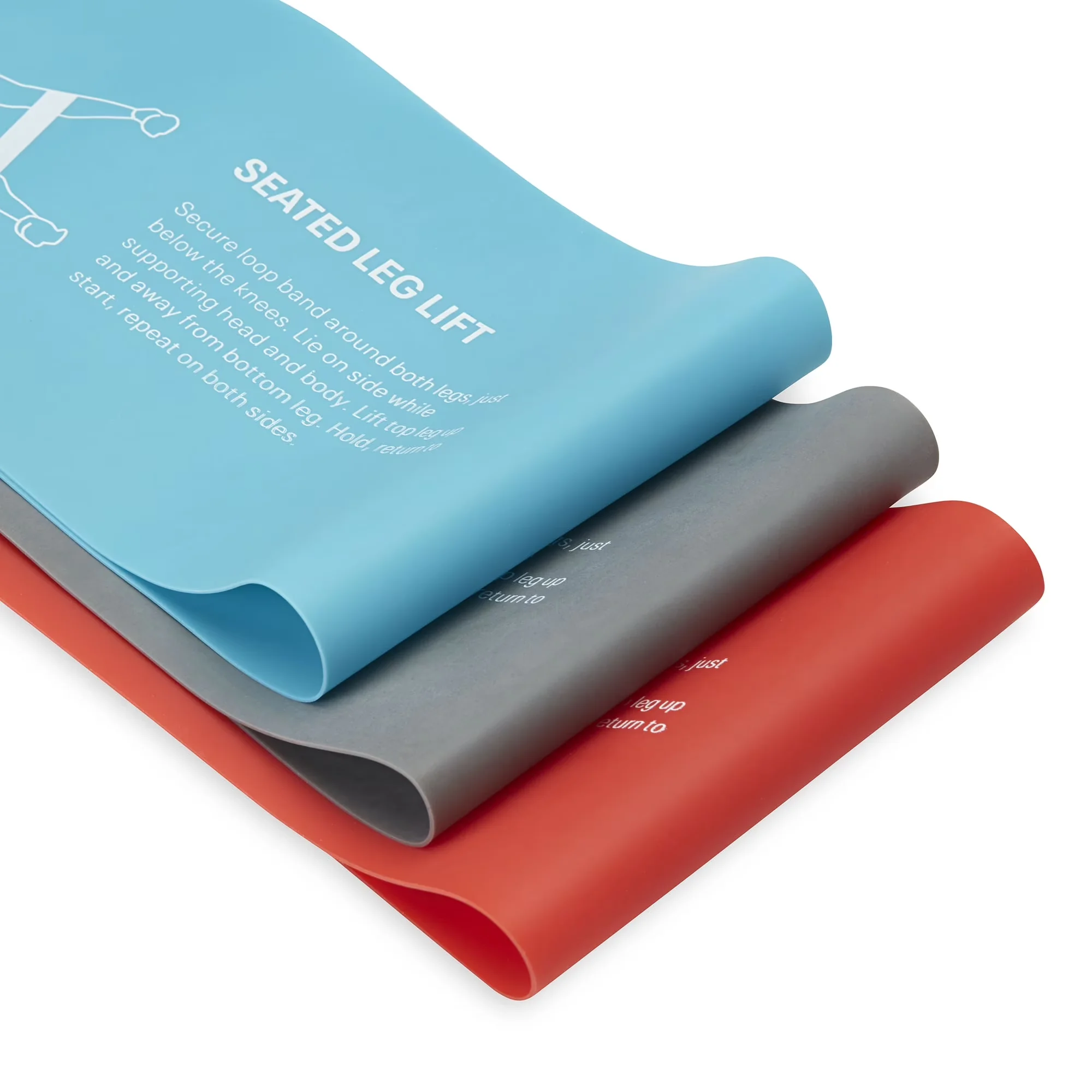 Home Gym Accessory Essential with Anti-Slip, Loop Band 3 Pack, Medium and Heavy - Multicolor Latex Model 7ECEAA
