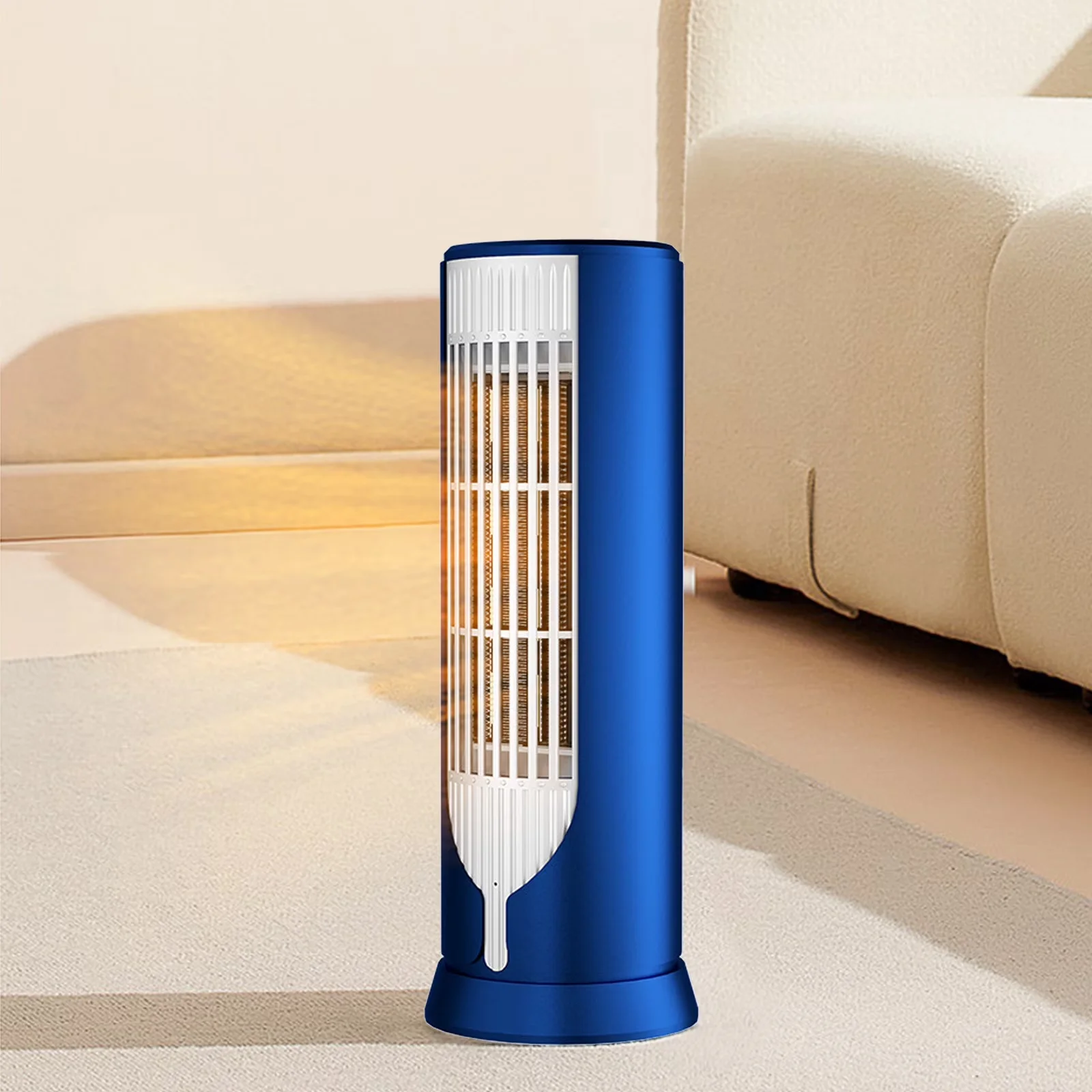 Portable And Electric Space Heater Essential with 1000W, Automatic Shutoff, 2 Modes - Blue for Home Office Model F3DC6F