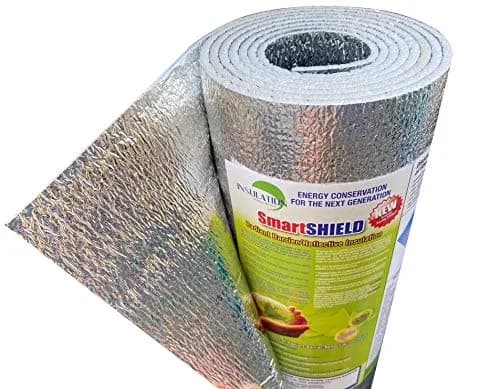Classic Building Material with Insulated, 3mm 48"x10ft Reflective Insulation roll, Thermal Insulation Shield - Silver Metal Model D0EE93