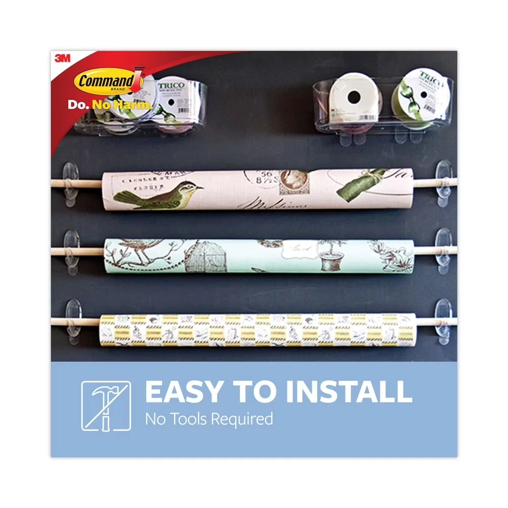 Durable Damage-Free Hanging with Easy-To-Use, Sold as 50/Carton. - Plastic Clear Model FEE936