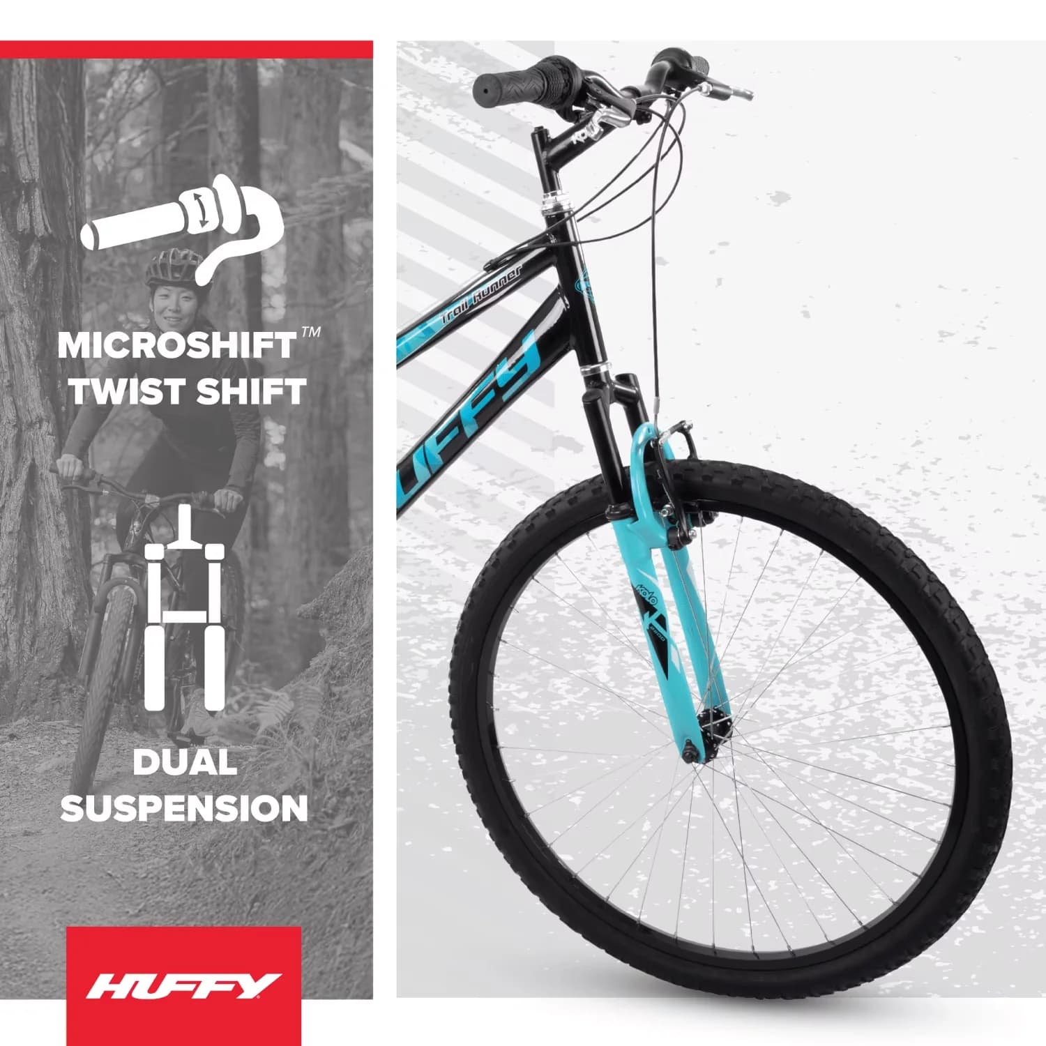 Mountain Bike Classic with Adjustable Seat, Adjustable Speed, 26" Trail Runner - Black Model 7565BC