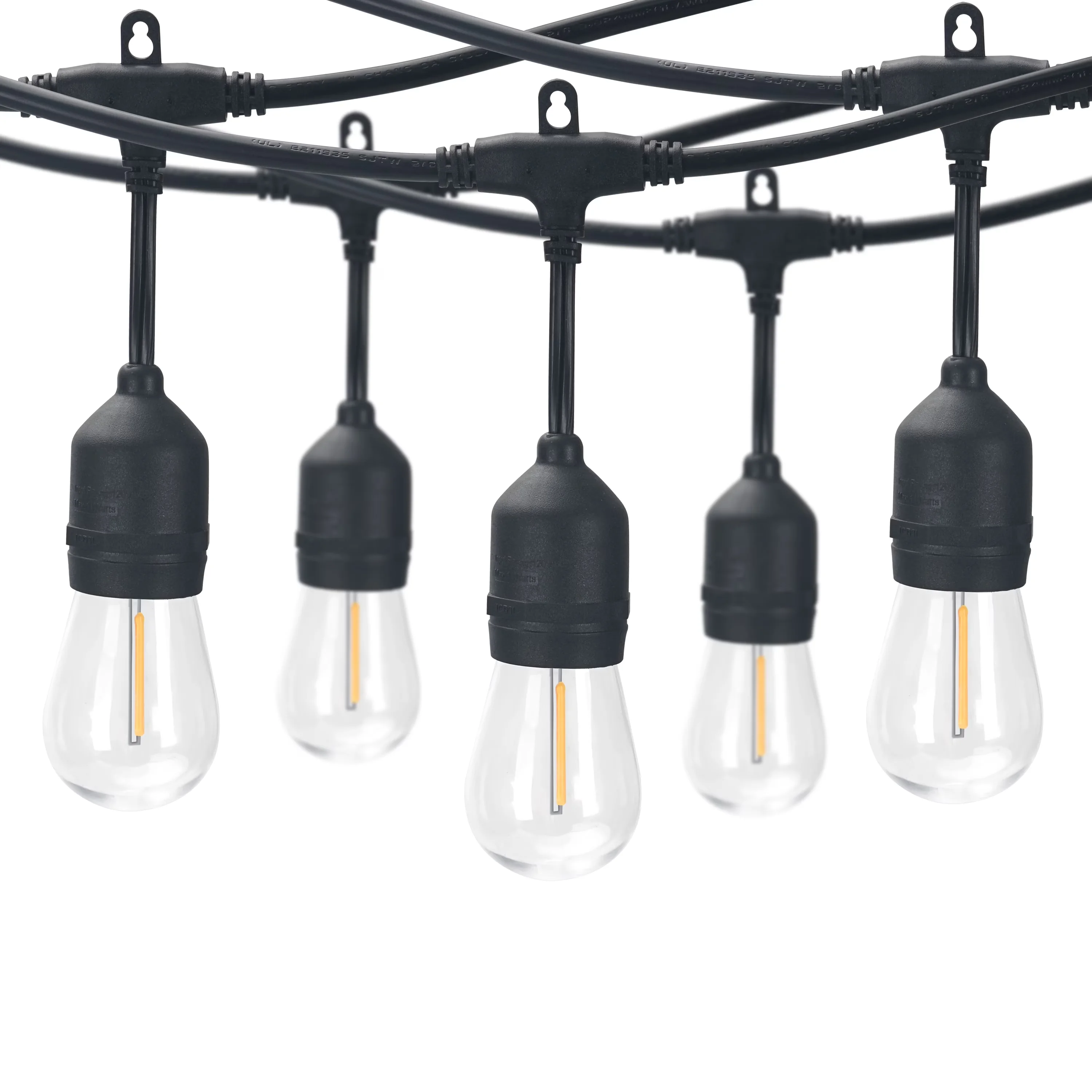 Essential Led Lighting with LED, Energy Efficient, 48-Foot Outdoor Commercial String Lights - White Model 76B110
