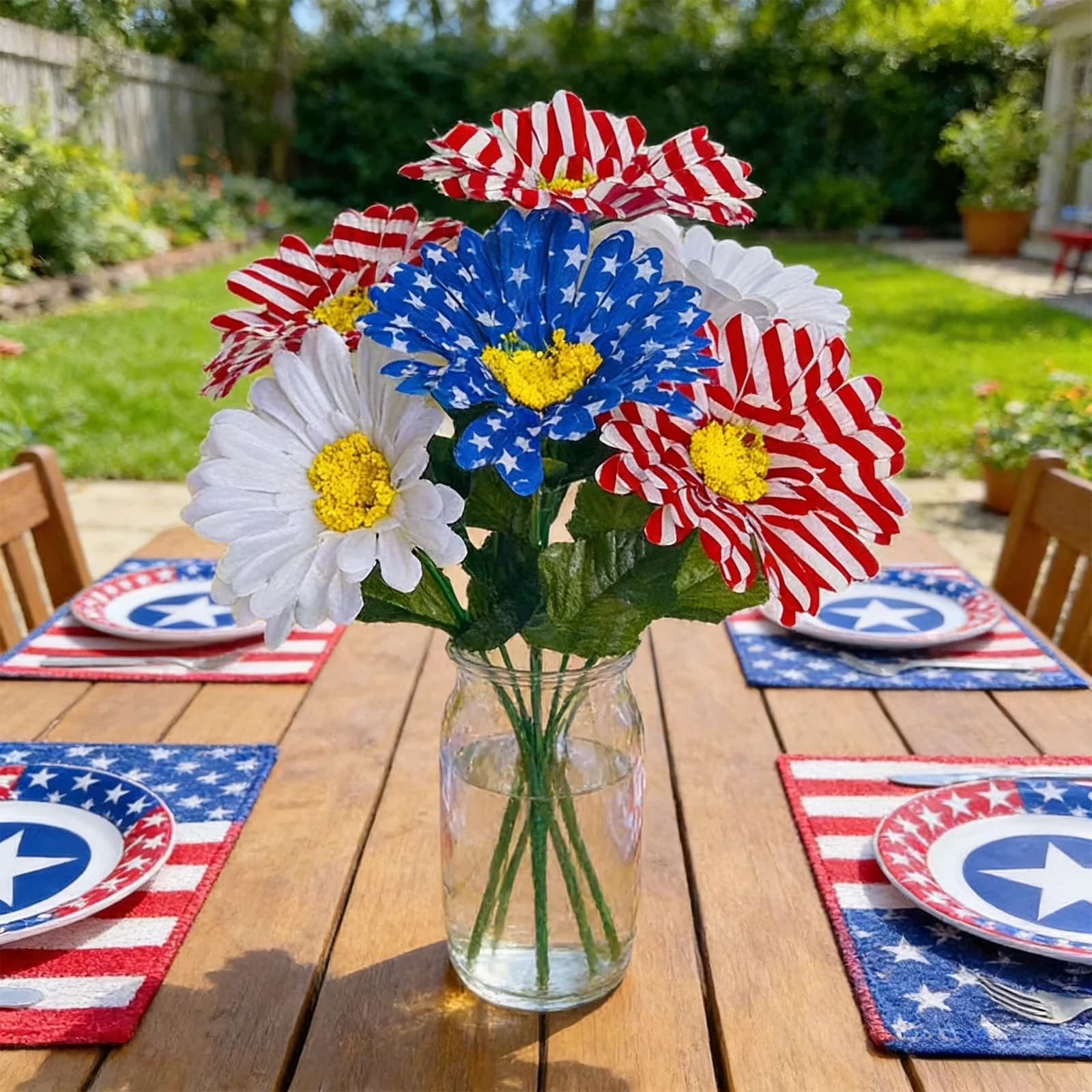 Novelty Light Quality with Fade Resistant, Daisy 4th of July Flowers - Multicolor for Home Model 84E414