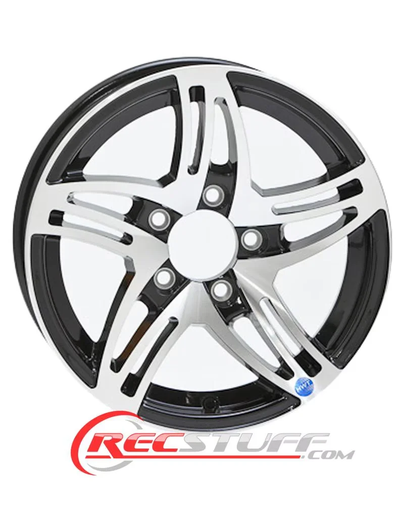 Quality Wheels And Rim with Load Capacity : 1,820lbs per wheel, Black Inlay - Black Aluminum Model 4DCC82