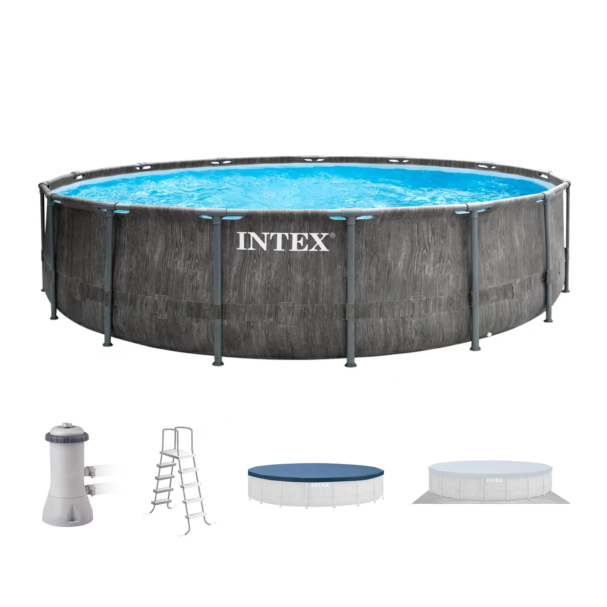 Sleek Above Ground Pool with Puncture Resistant, Repair patch is included for easy fixes - Model 130C97