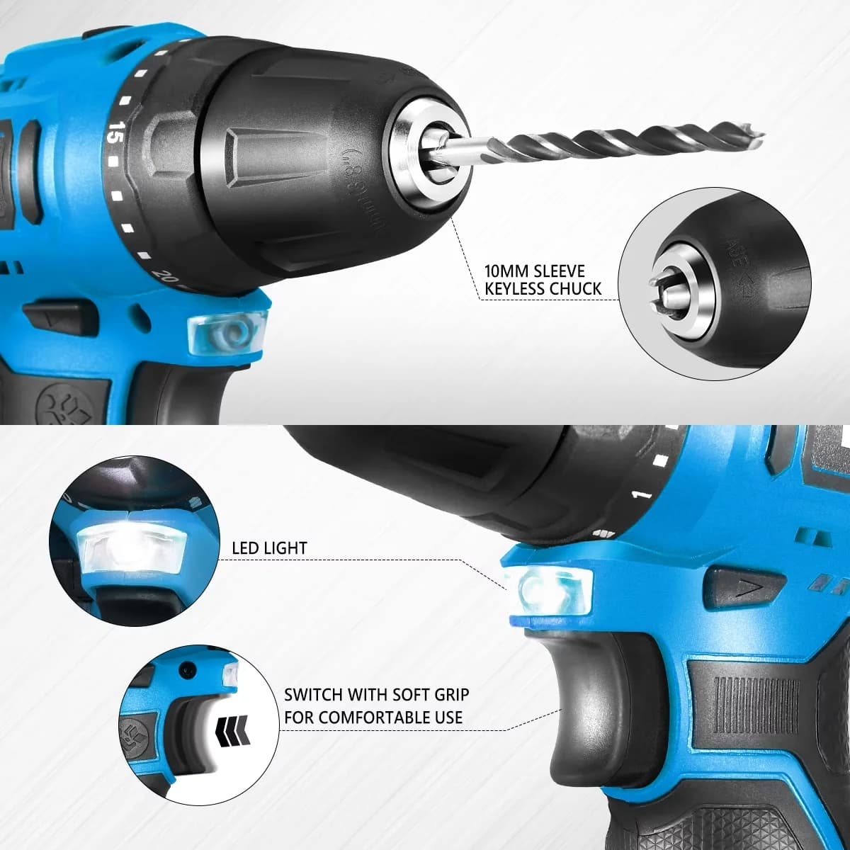 Innovative Power Saw with Battery, 12V, TOOLS-00157 12V - Blue - Contemporary Style Model 0FA3A7