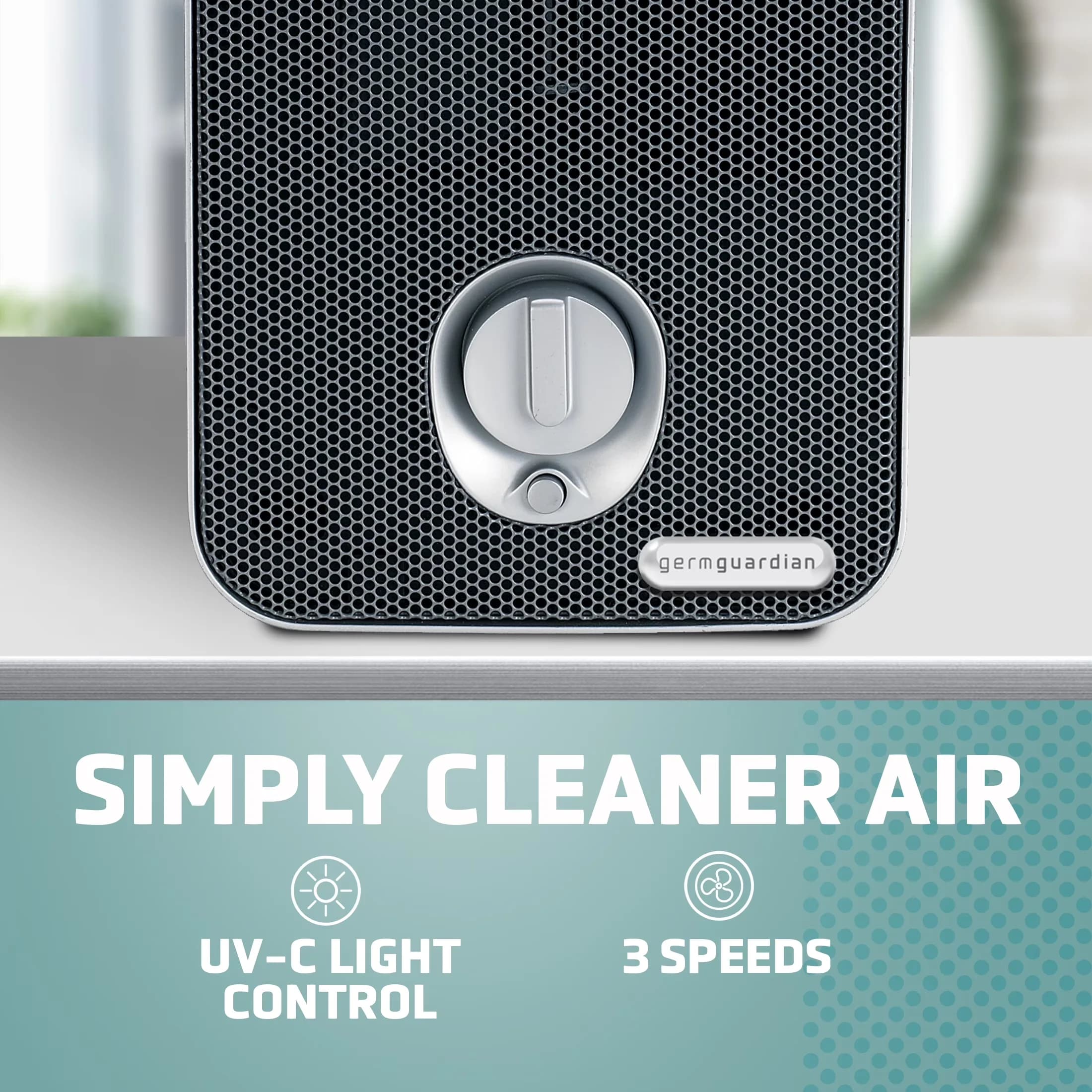 Durable Air Purifier with Filter Change Indicator, 338 Sq. ft HEPA Pure Filter Tabletop - Model 3CAB2C