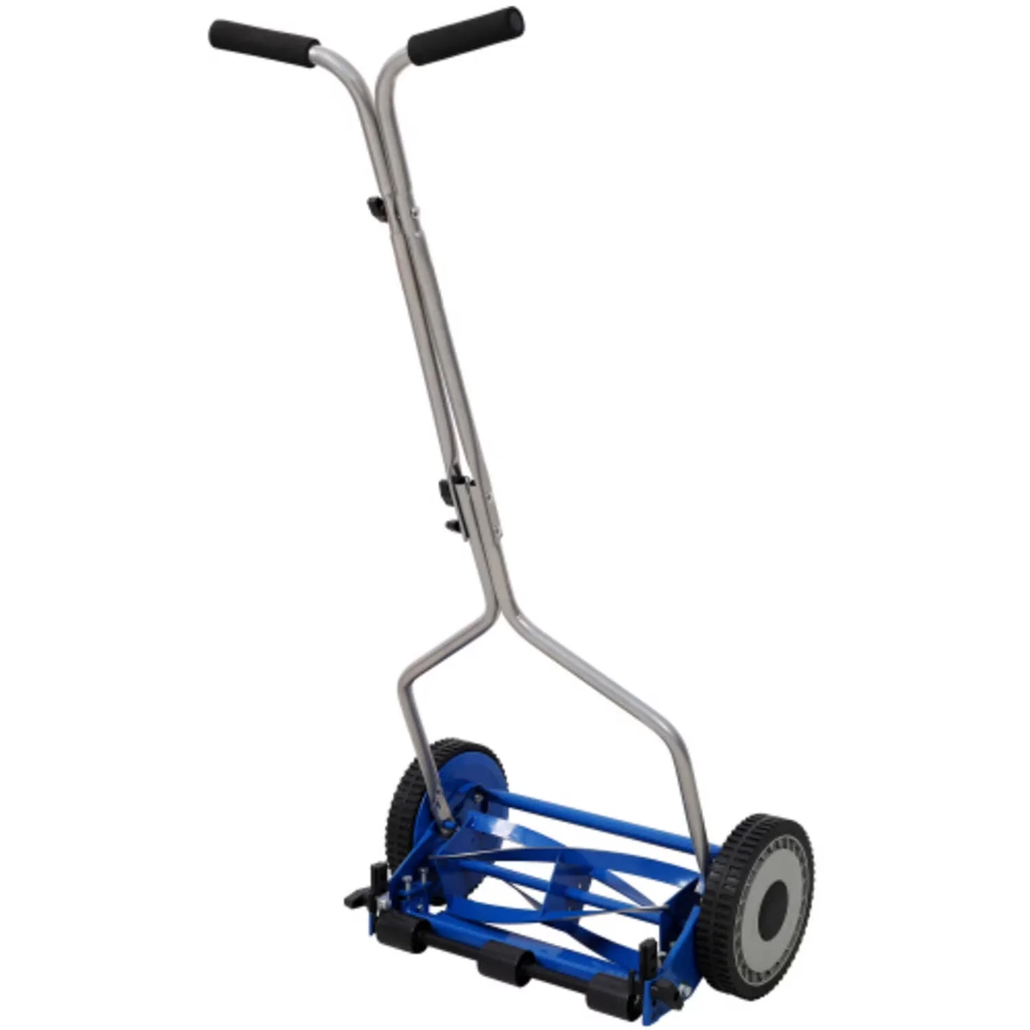 Compact Push Mower with Adjustable, Manual Reel, 14in Blue Reel Lawn - Blue for Small Model 209BA0