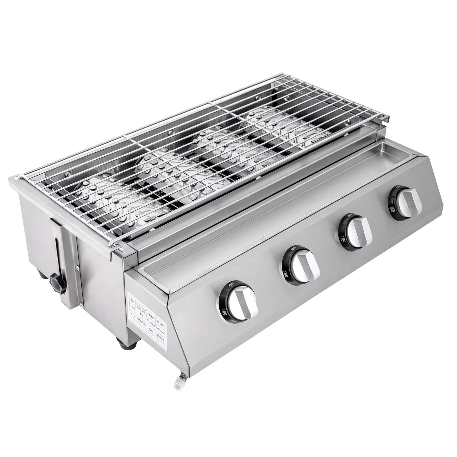 Gas Grill Sleek with Anti-Rust, Portable, 2800Pa Low Pressure - Stainless Steel Stainless Steel Model FF40CD