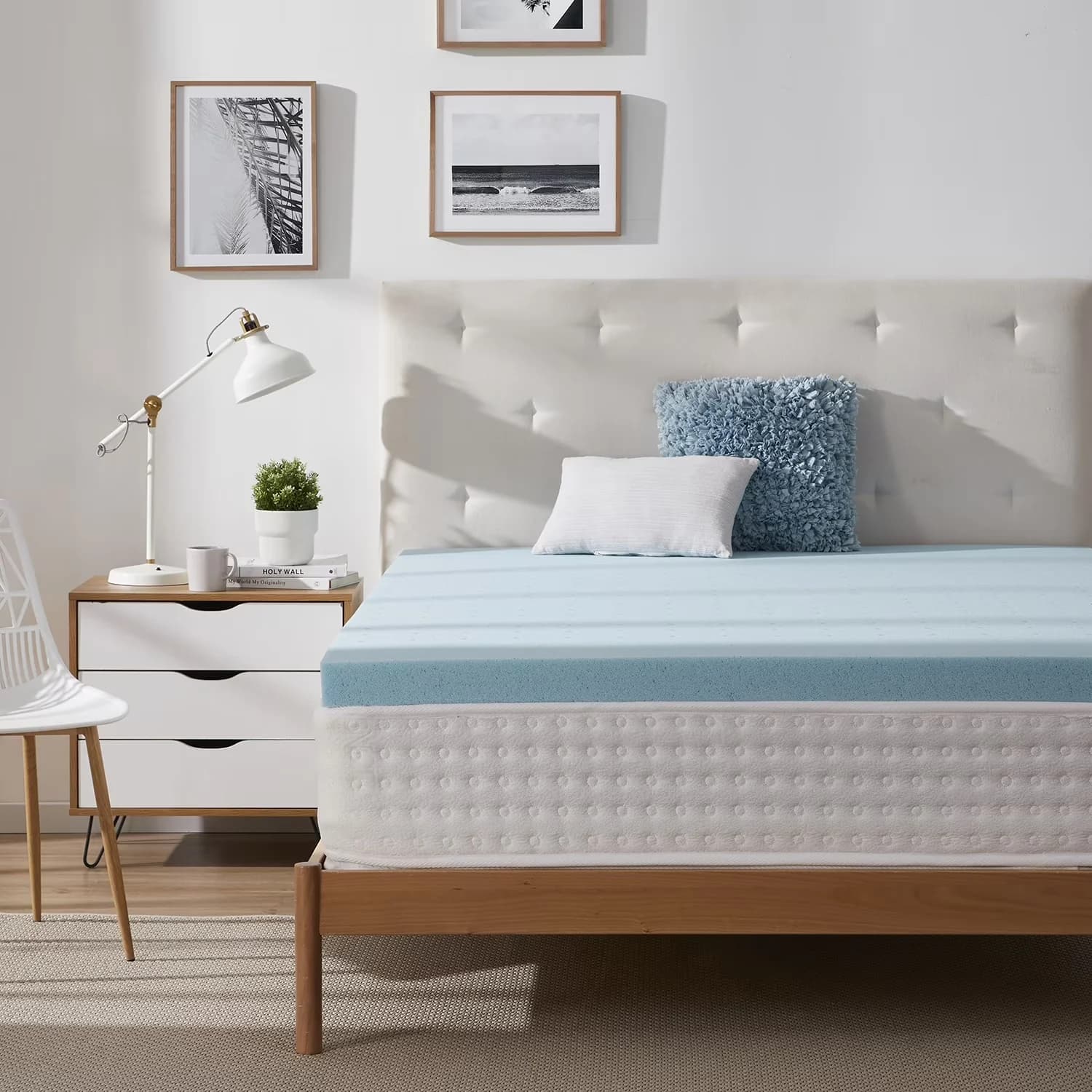 Modern Mattresses Accessory with Cooling Technology, Hypoallergenic - Memory Foam Model 7EEBD7