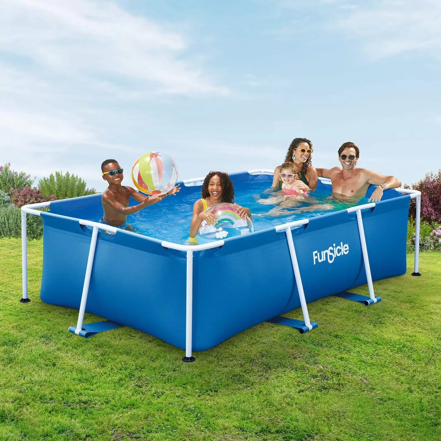 Modern Above Ground Pool with Puncture Resistant, 8ft 6in Activity Lap - Model 00C341