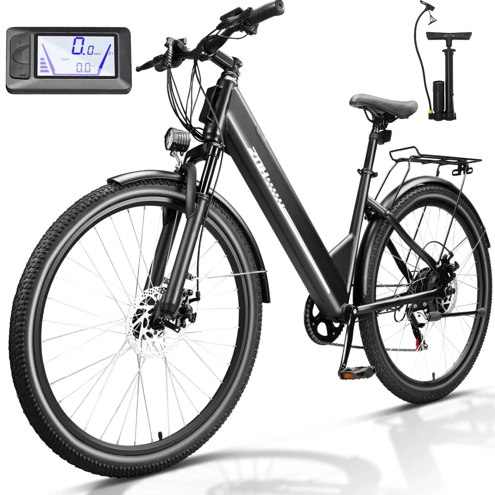 Electric Bike Reliable with Battery, 750W, 26"Low Step Commuter - Commercial Quality Model AE7F01