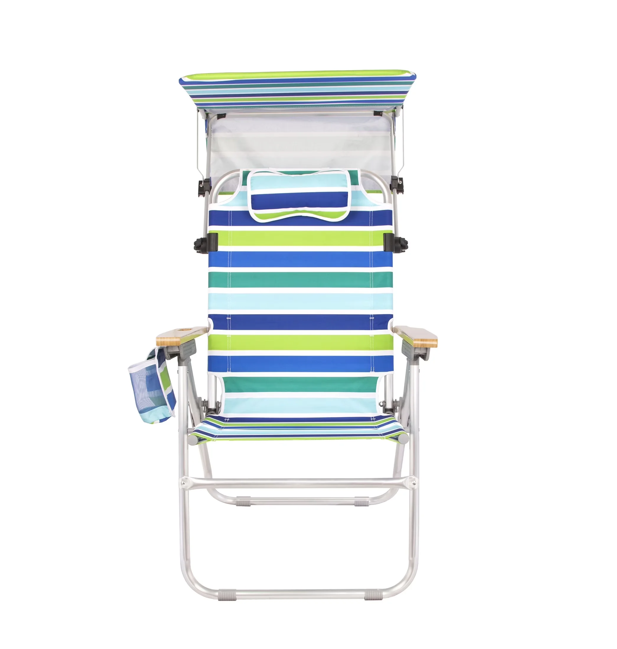Durable Beach Chair with Adjustable, Rust Resistant, Folding - Aluminum, Polyester Model EC54BE