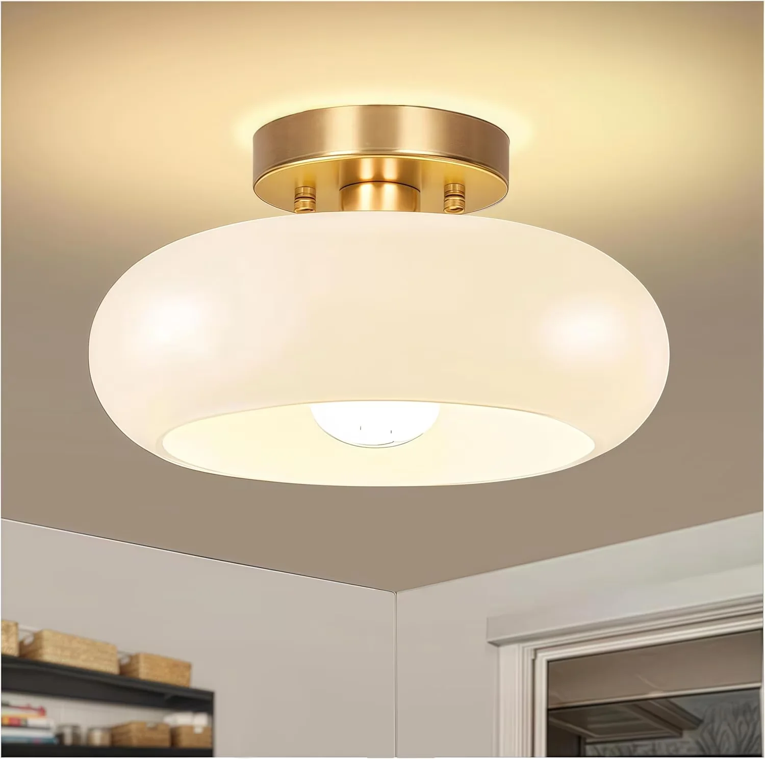 Professional Ceiling Lights Fixture with Incandescent, Energy Efficient - Metal Gold Model B1703D