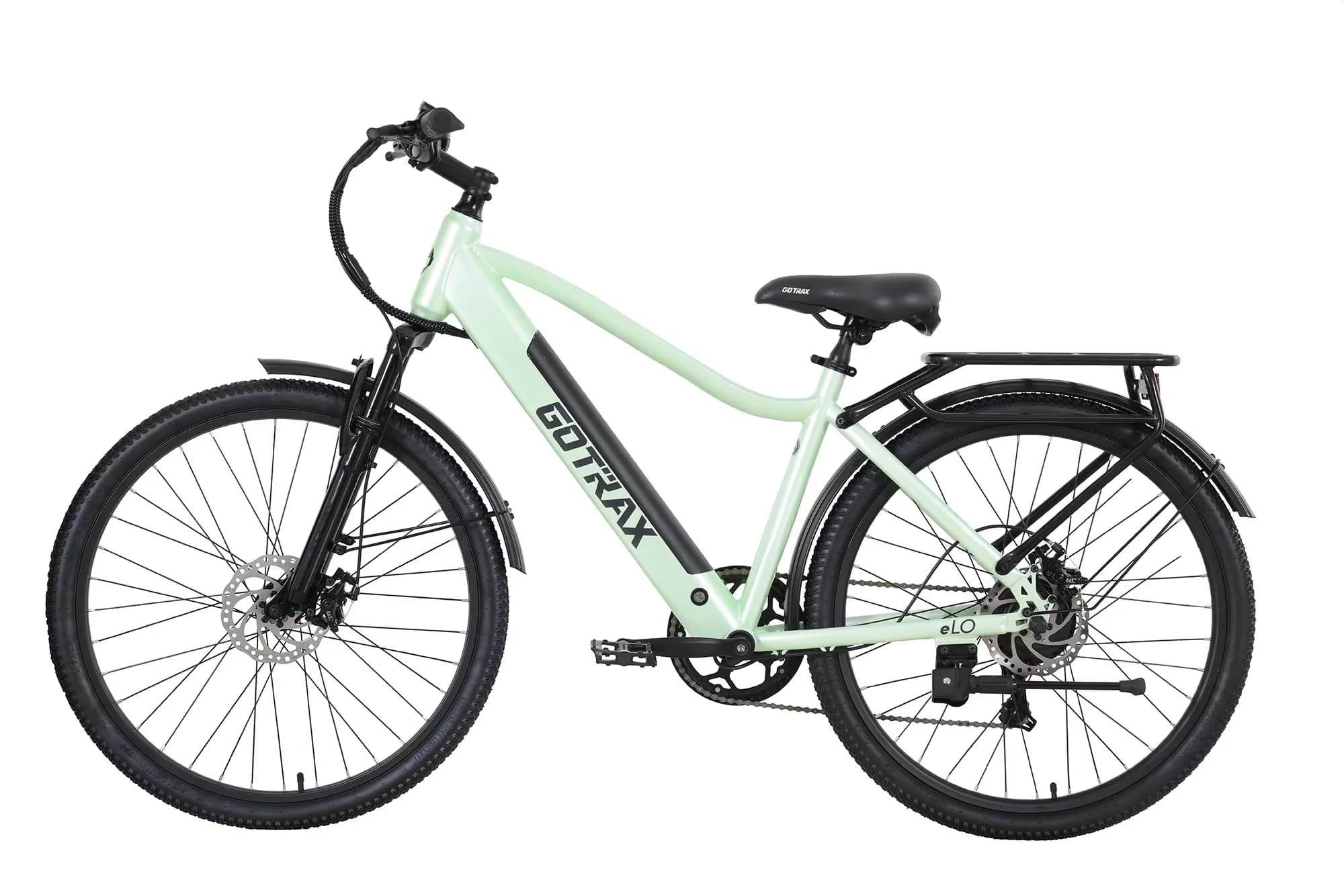 Quality Electric Bike with Battery, 36V, Elo 26" Adult Commuter - Green Model A3819F