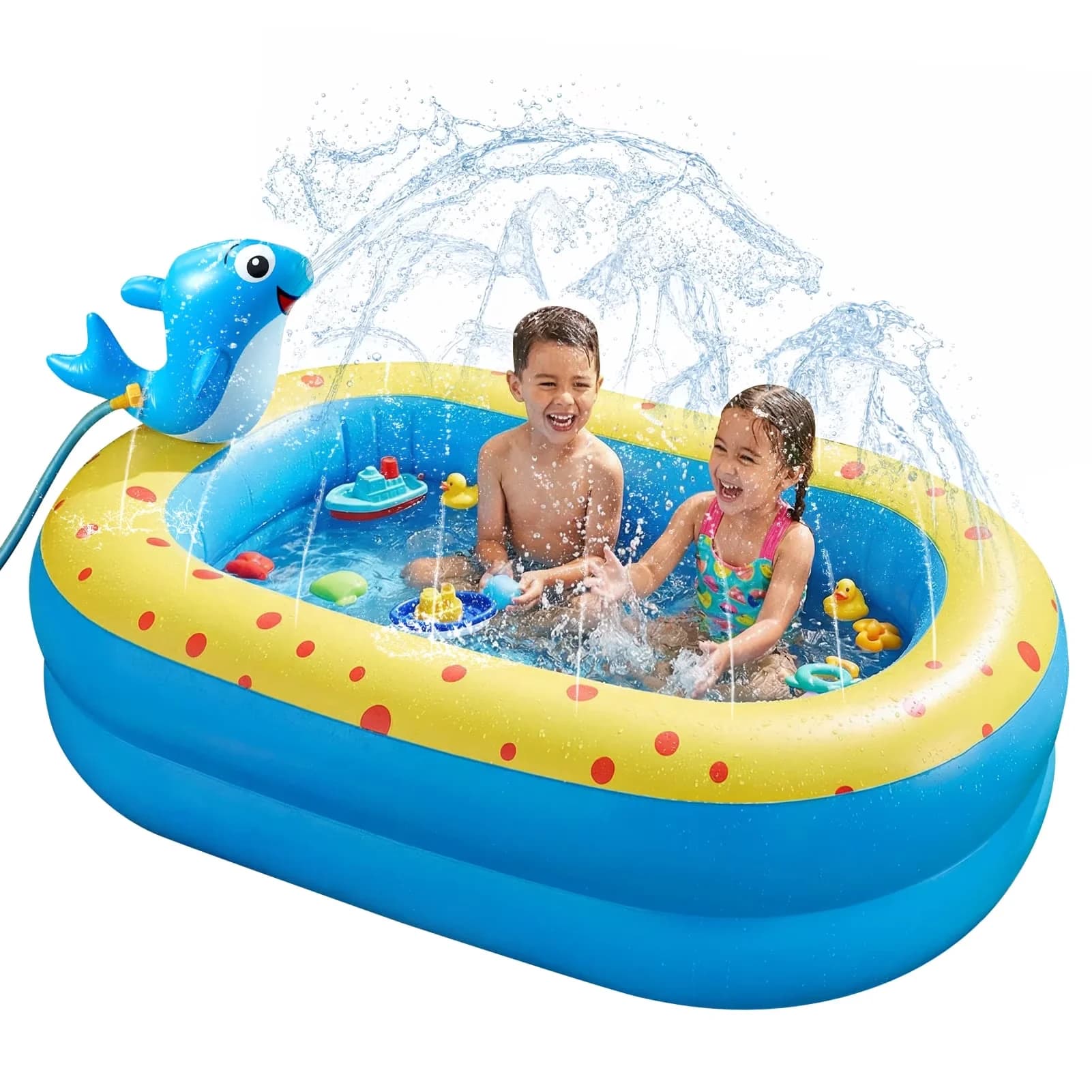 Classic Inflatable Pool with Swimming - 67x41x32in - Satisfaction Guaranteed Model 7729AF